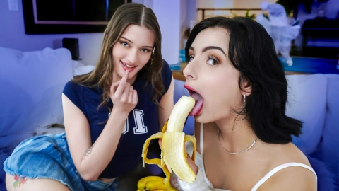 Evie's Wild Sex Education: Two Girls Show You