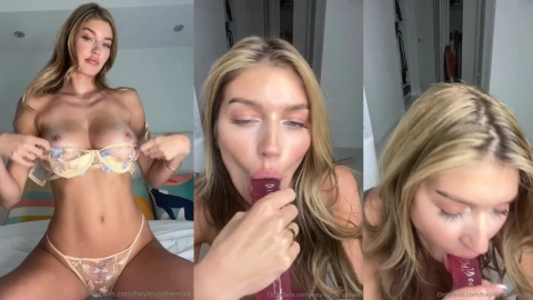 Hayley Maxfield Dildo BJ & Striptease